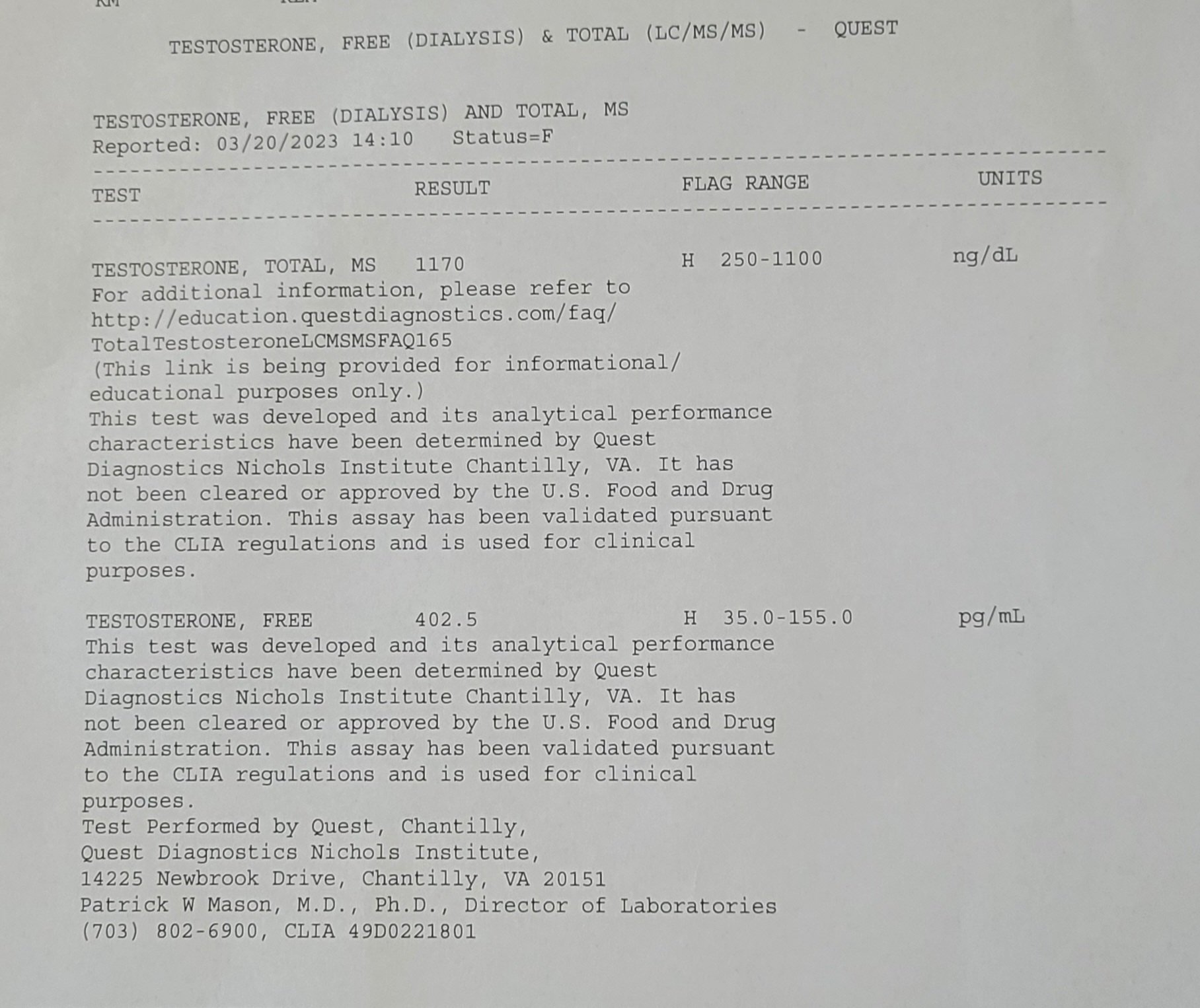 Picture Blood Work