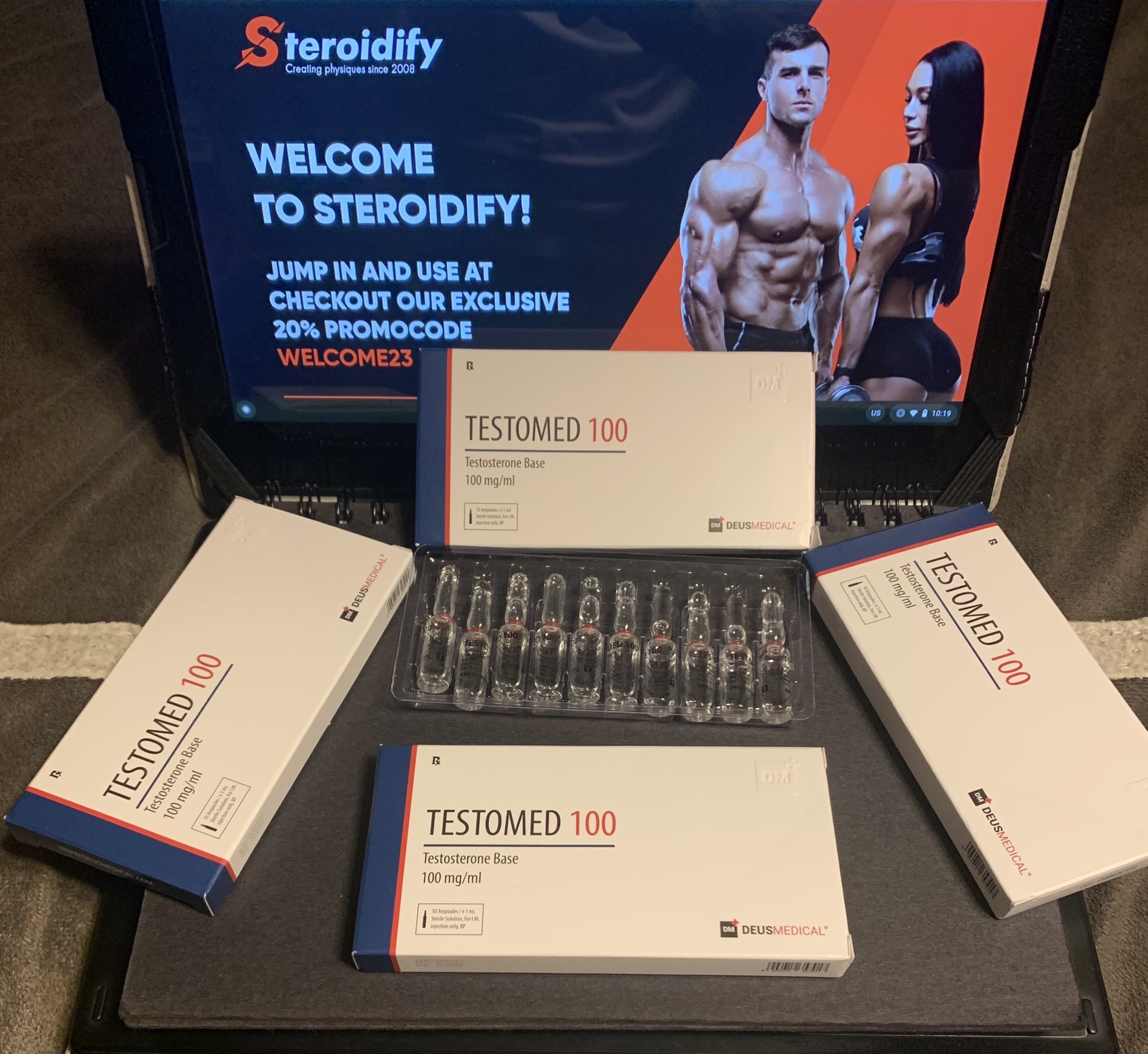 Picture: Promo TD from Steroidify Testomed 100 Amps